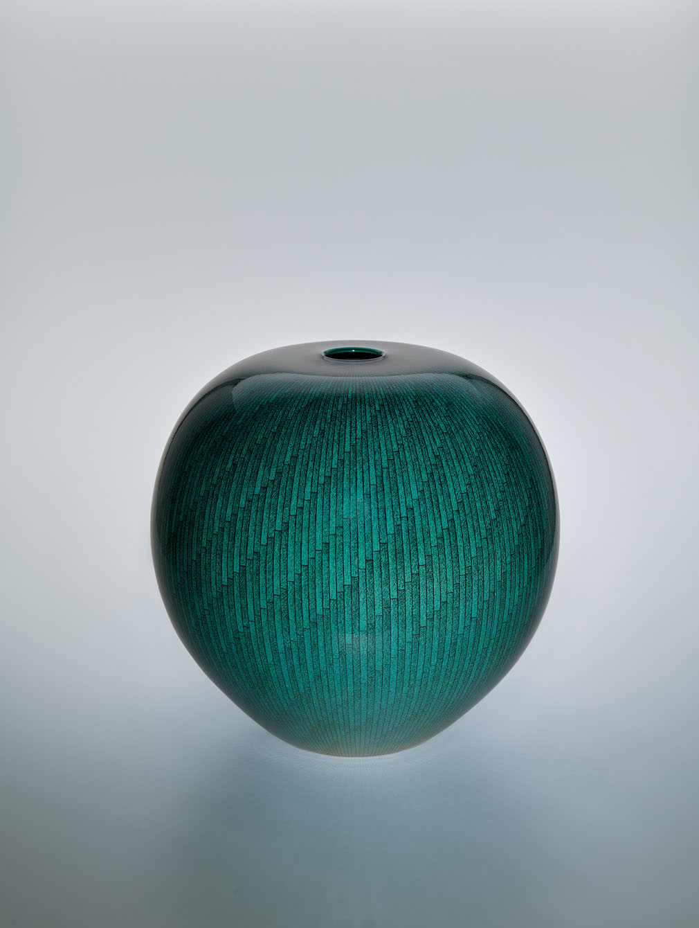 緑彩花器「笹音」